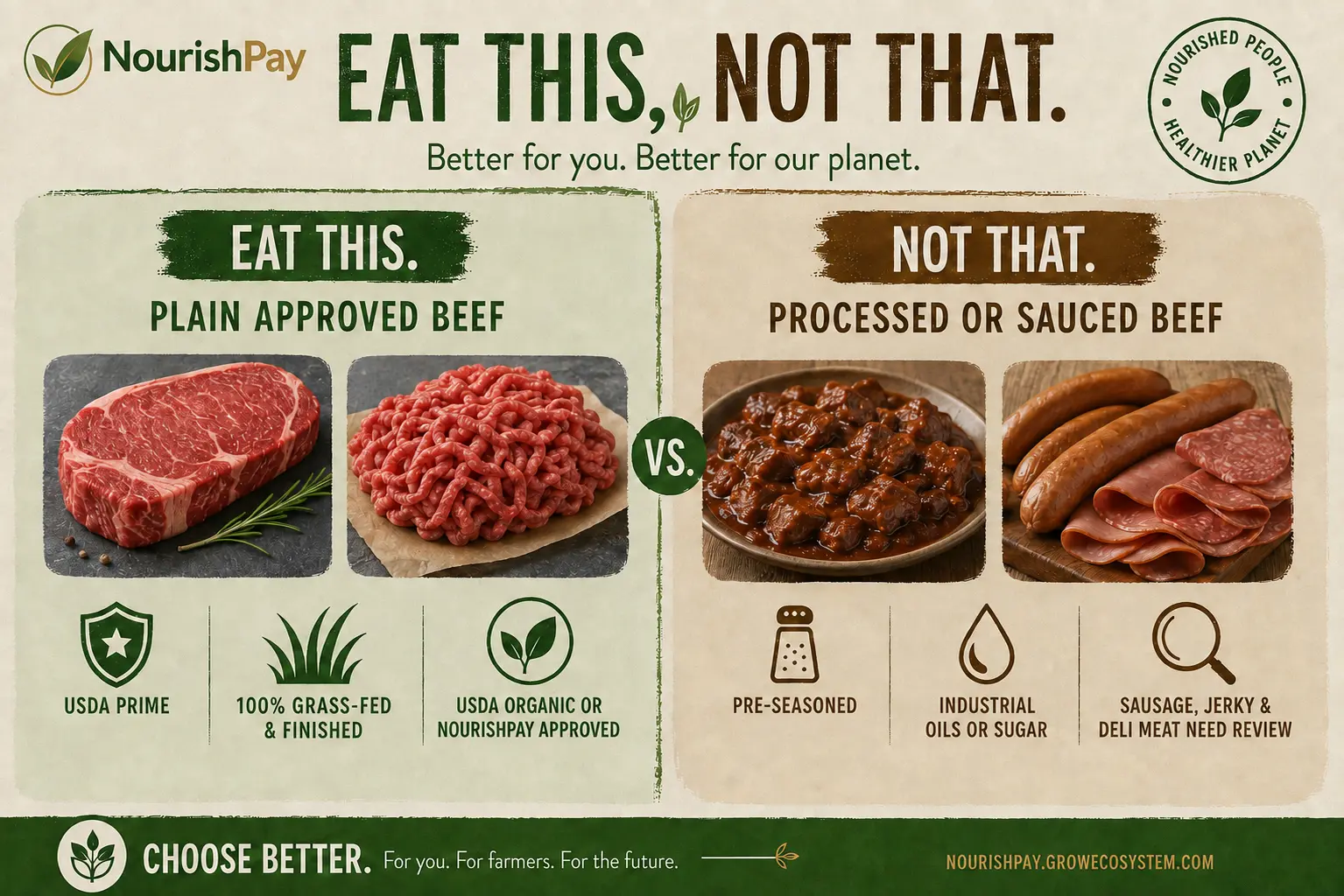NourishPay Eat This, Not That guide for Beef